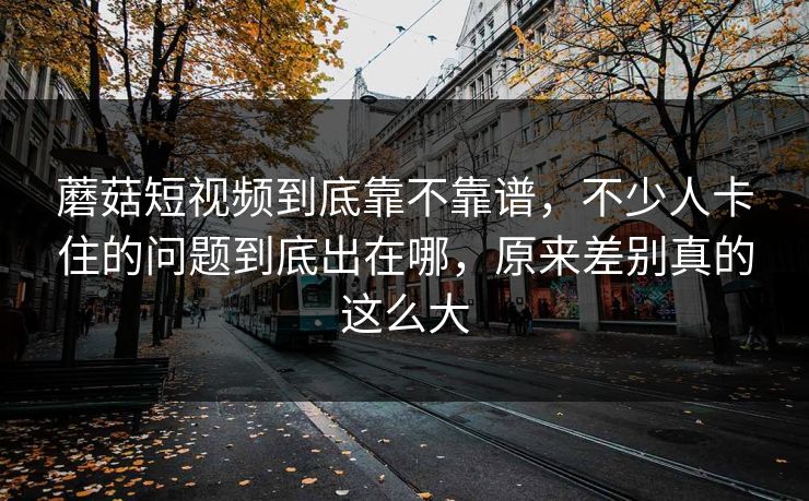 蘑菇短视频到底靠不靠谱，不少人卡住的问题到底出在哪，原来差别真的这么大